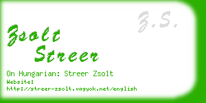 zsolt streer business card